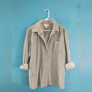 Vintage Corduroy Oversized Button-Up Shirt